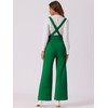 [Allegra K] Women's Suspender Jumpsuit Overalls Office Adjustable Straps Wide