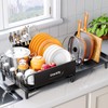 Urackify Dish Drying Rack, Expandable Dish Rack for Kitchen Countertop,