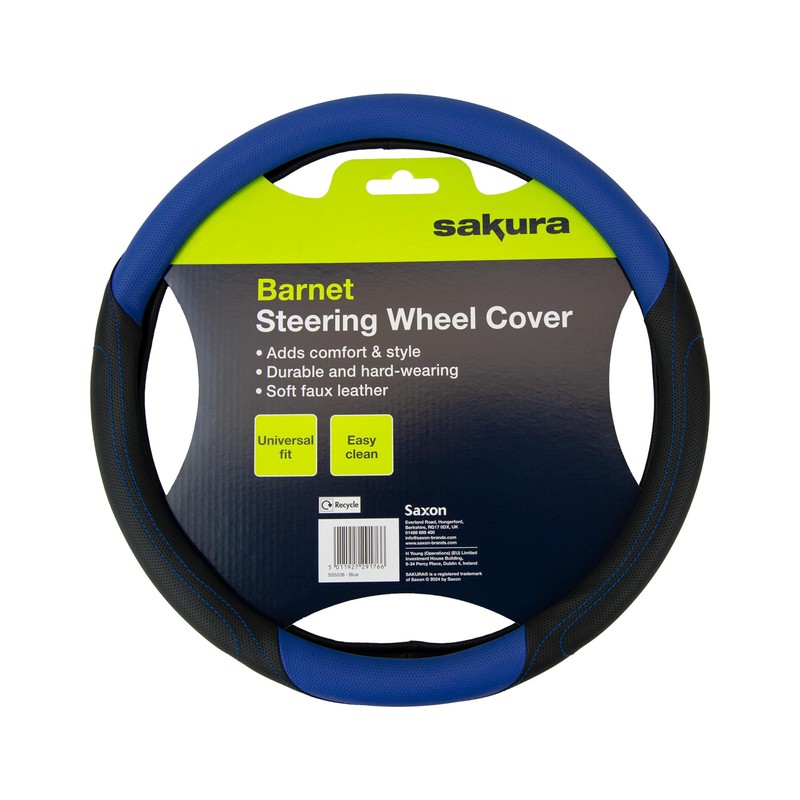 Sakura Barnet Steering Wheel Cover, Blue