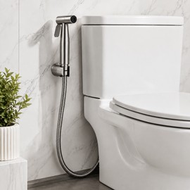 Handheld Toilet Bidet Sprayer Set for Bathroom - Stainless Steel Hand Sprayer Kit for Personal Hygiene and Toilet Cleaning