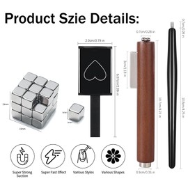 HYWWPFLAY 38 PCS Cat Eye Magnet For Nails Cat Eye Gel Nail Polish Magnet 3 IN 1 Cat Eye Magnetic Nail Polish Wand Multifunctional Nail Art Magnet Manicure Design Tools DIY Salon Accessories