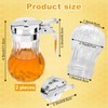 2Pcs 8oz Syrup Dispenser Honey Pot Glass Honey Dispenser Jar,