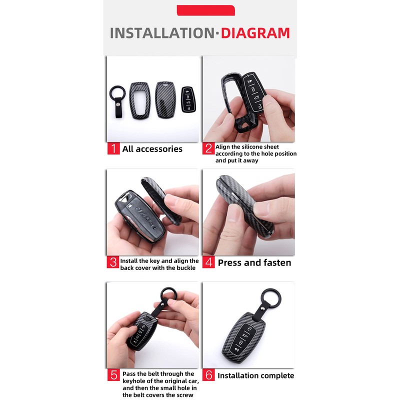 HIBEYO 3/4 Button Key Fob Cover for Kia Stinger k900
