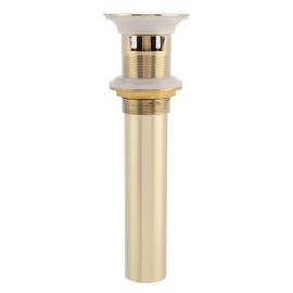 G1-1/4" Brass Bathroom Basin Sink Pop Up Drain Assembly with Overflow (Zirconium Gold)