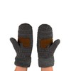 C.C Unisex Winter Warm Inner Fuzzy Lined Anti-Slip Cuff Mittens,