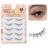 Koommon Natural False Eyelashes, Transparent Axis False Eyelashes, Handmade Upper