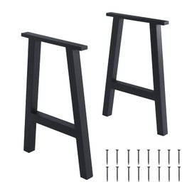 TC-HOMENY Table Bench Legs 28" Set of 2 Black Coffee Metal Legs Dining Iron Furniture Legs (28 INCH)