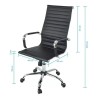 ZEM Silla Ejecutiva Oficina Metalica Reclinable Altura Silla Color Negro
