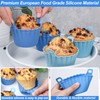 Koluti Reusable Silicone Baking Cups Set of 4, Nonstick Muffin