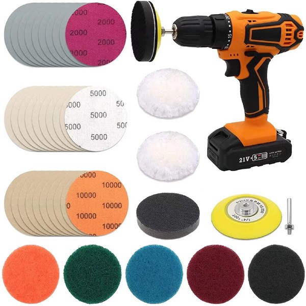 3 Inch Car Headlight Restoration Kit, Car Polishing Sanding Discs