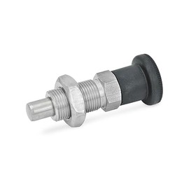 Ganter Normelemente Stainless Steel Locking Bolt - GN 817-16-20-BK-NI | Without Locking Lock | Stainless Steel | Locking Pin Chemically Nickel-Plated | Pack of 1