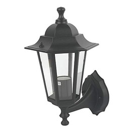 Traditional 6 Sided Garden/Porch Outdoor Coach Wall Lantern IP44 (Black 6 Sided (no Bulb))