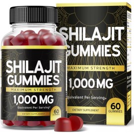 Dorado Pure Shilajit 1000mg 60 Gummies Asphaltum Naturally Occurring Fulvic Acid NonGMO