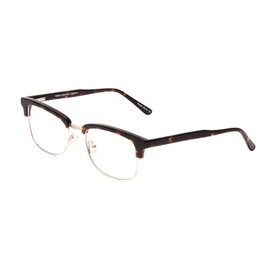 Calabria Gothem City Square Liberty Panto Blue Light Filter Reading Glasses +1.75 Gold Tortoise Amber Men Women