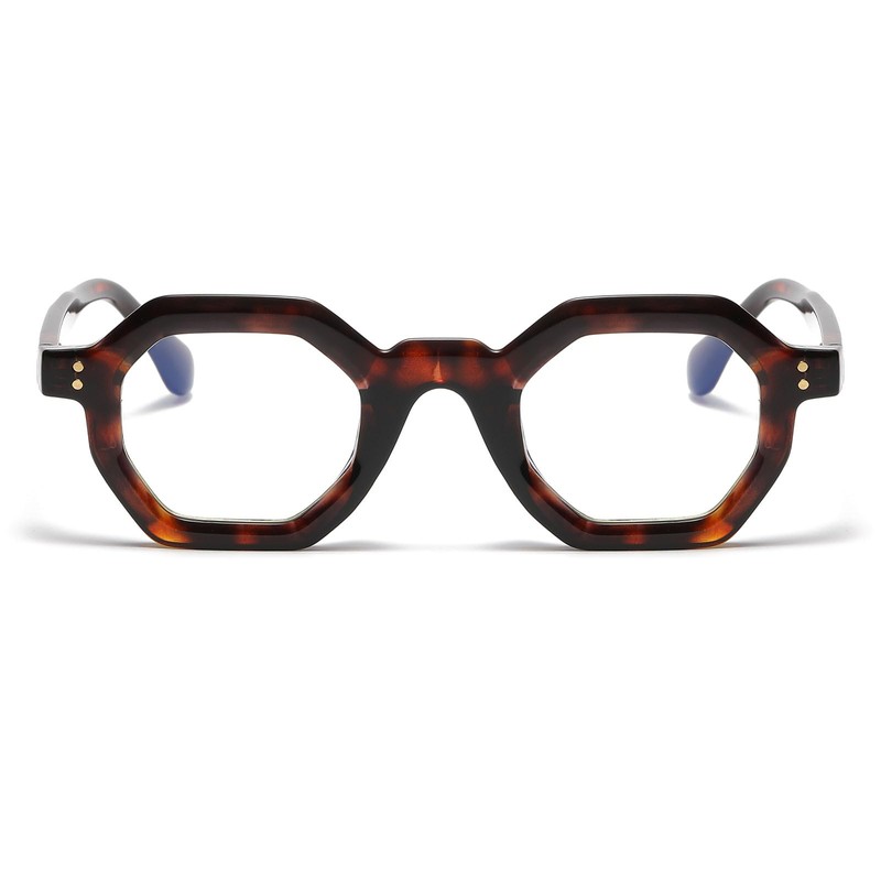 LJCZKA Blue Light Filter Glasses Men's Glasses Without Prescription Blue