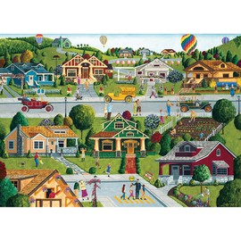 MasterPieces Hometown Gallery 1000 Puzzles Collection - Bungalowville 1000 Piece Jigsaw Puzzle