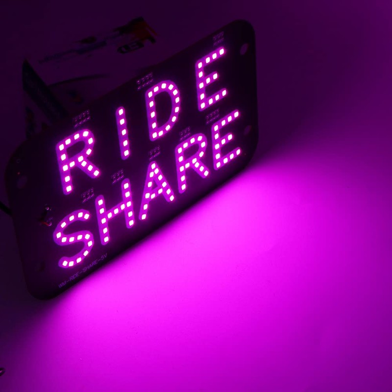 YSY Juren LED Car Window Accessory Sign RIDESHARE for Ride