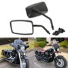 DREAMIZER Black 10mm Motorcycle Mirrors Universal Convex Rear View Side