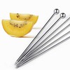 Waterstone Stainless steel Cocktail Picks, Professional 4" Fruit Stick Toothpicks(Set