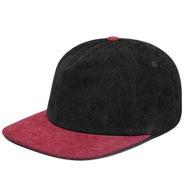 Clakllie Cooling Performance Hat Low Profile Trucker Hats Hip Hop Dancing Cap Snapback Flat Brim Baseball Cap Corduroy,Black