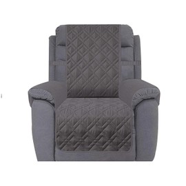 Ameritex Waterproof Nonslip Recliner Cover Stay in Place, Dog Chair Cover Furniture Protector, Ideal Recliner Slipcovers for Pets and Kids (Dark Grey, 23")