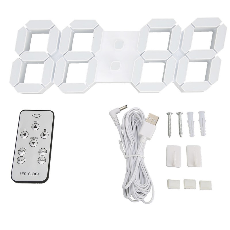 3D LED Wall Clock Brightness Adjustable Innovative 3D Table Wall