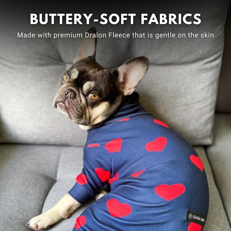 Spark Paws Dog Pajama, Dog Recovery Suit Male, Onesie, Ultra-Soft