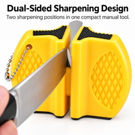 Mini Dual-Sided Knife Sharpener for Kitchen & Outdoor Use – Portable Manual Sharpening Tool for Knives