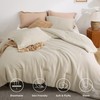 Bedsure Waffle Comforter Set Queen, Soft and Breathable Linen Bedding
