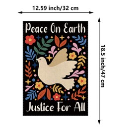 Funny Garden Flag - We Are All Neighbors Flags for Outside Yard Sign Burlap Vertical Double Sided Outdoor Decorations Gifts Holiday Yard Decor for Daily Life 12.5 x 18 Inch