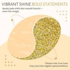 Solid Gel Nail Polish Set,Full-size 2 Colors Glitter Gold & Golden Almond Soak Off UV Gel Polish kit,Ombre Patting Gel,Nail Art Manicure Salon DIY Design at Home Gift for Woman