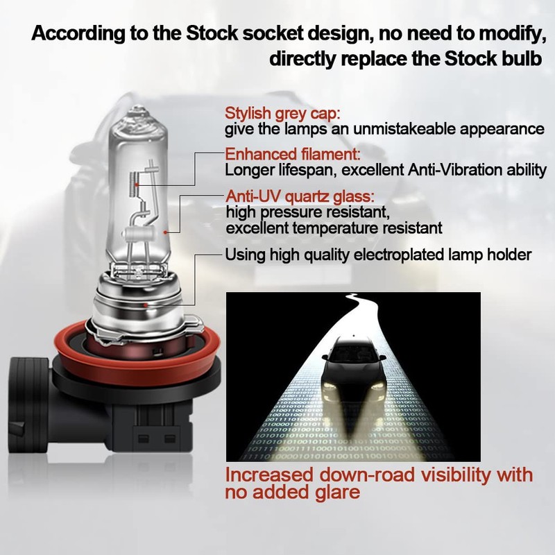 WinPower H9 Halogen Bulbs 65W, Pack of 2