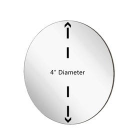Marketing Holders 4 Pack Acrylic Mirror Round 4 Inch Lightweight Reflective Frameless Disc for Elegant DIY Home Decor and Unique Mirrored Decorative Gallery Walls