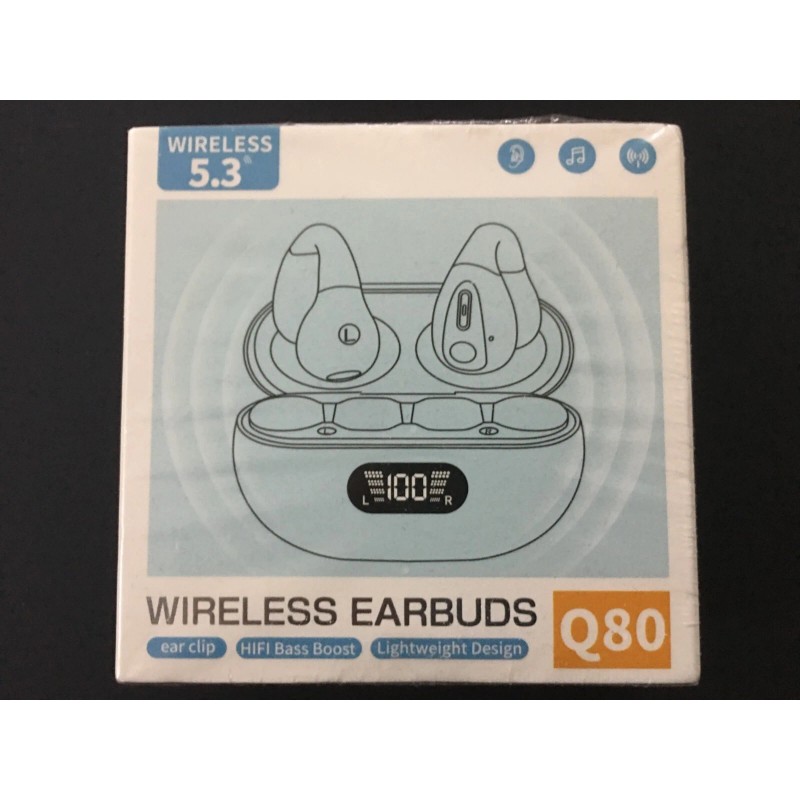Ring EAR Earbuds Wireless Bluetooth, Q80 Ring clip protection Earbuds