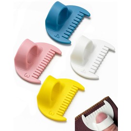 Edge Sewing Lockranding Tool, 4Pcs Edge Stitch Lock & Sewing Gauge, Etched Mini Thumb Rulers for Precise Even Stitches, Quilting, DIY, Beginner Friendly Sewing Tool Kit