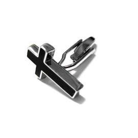 Kiola Designs Black Christian Cross Cufflinks