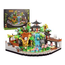 Zoo Building Model Set, 4800 Pcs Desert Zoo Micro Building Toys, Creative Zoological Park Building Model Set, Micro Particle Modular Building House Set, Gift for Adult and Kids (823)