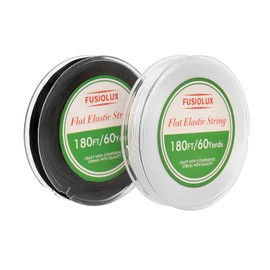 1mm Flat Elastic String for Bracelets,Stretchy Durable Bead String 360Ft,Easy Knotted Elastic Thread for Jewelry Making