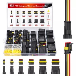 Nilight 622PCS 1 2 3 4 5 6 Pin Electrical Connector ?Plug Male Female Terminal