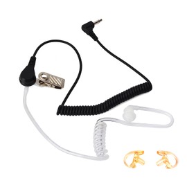 HYSHIKRA 3.5mm Listen Only Earpiece Surveillance Covert Acoustic Tube Headset for Motorola Radio Speaker Mics