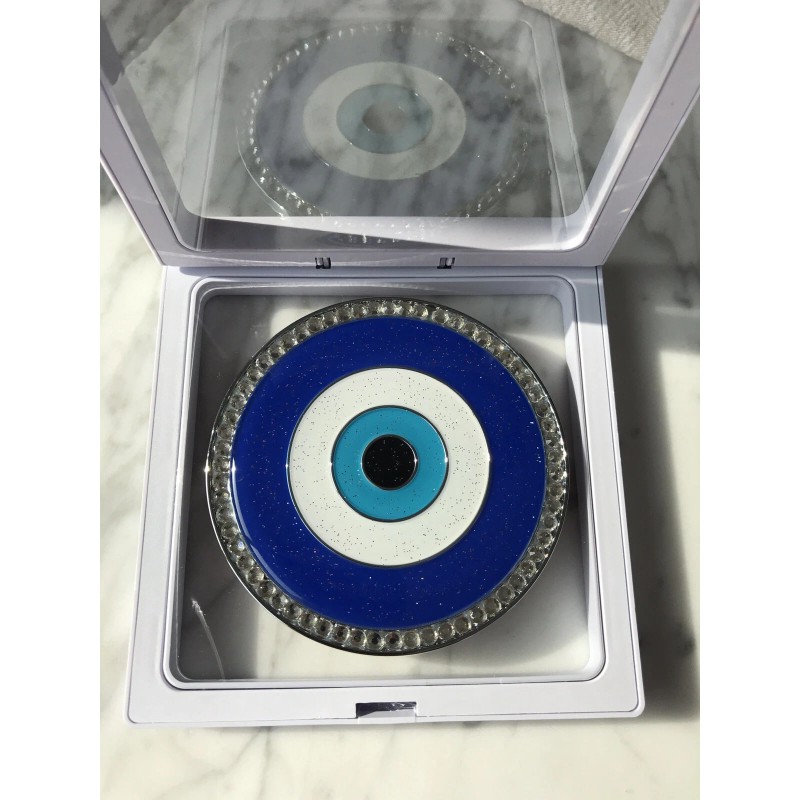 ABS Bling Evil Eye Car Crystal Decoration - Iridescent Glitter