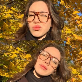 SUNBSR Fashion Square Glasses for Women Men Retro Square Aviator 90s Blue Light Blocking Glasses Computer Eyewear (Leopard)