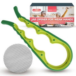 SOL Jar Opener for Weak Hands UK Bundled wth Gripper Pad Rubber Jar Opener Gripper Pad Easy Grip Jar and Bottle Opener Can Lid Remover Bottle and Jar Opener for Elderly Screw Top Jar Opener