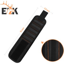 ELK Magnetic Wristband - Heavy Duty Tool Organizer with 10 Strong Magnets for Screws, Tools, Nails, Drill Bits - Adjustable, Breathable and Durable - Ideal Gift for Him, Men, Dads, Husband and Women