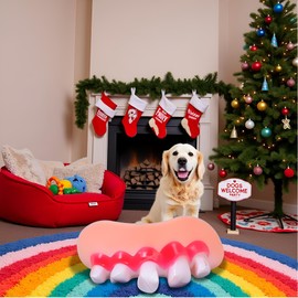 DPWOUM White Missing Tooth Fake Teeth for Dogs,Funny Silicone Teeth Braces,Creative Fake Dog Chew, Easy to ApplyToy,Interactive Toys,Christmas Costume Suitable Accessories