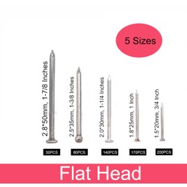 cSeao Nails Hardware Assortment Kit, 620 Pieces, Small Nails, Nails, Nails for Hanging Pictures, Picture Hanging Nails, Finishing Nails, Hanging Nails, Picture Nails, Wall Nails for Hanging, Pin Nails