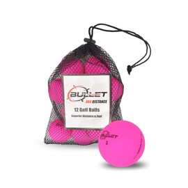 Bullet New 444 Distance Colored Golf Balls [12-Ball] Matte Pink (3-Pack)