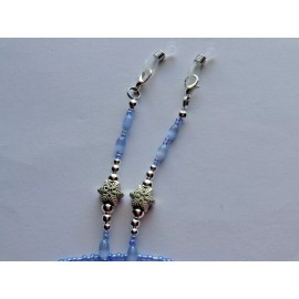 Handmade CHRISTMAS HOLIDAY SNOWFLAKES EYEGLASSES HOLDER READERS NECKLACE LOBSTER CLASPS