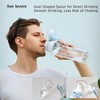 Levore 26oz Clear Water Bottle, Leak Proof One-Hand Open Flip