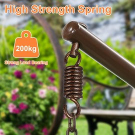 Angoily 1 Set Egg Chair Spring Hook Hanging Egg Chair Bolts and Pin Replacement Parts Heavy Duty Hammock Spring for Outdoor Porch Swing Seat Hanger